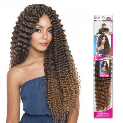 New Product Caribbean Synthetic 22inch Bundle Super Spanish Wave Hair Crochet Braid Extensions