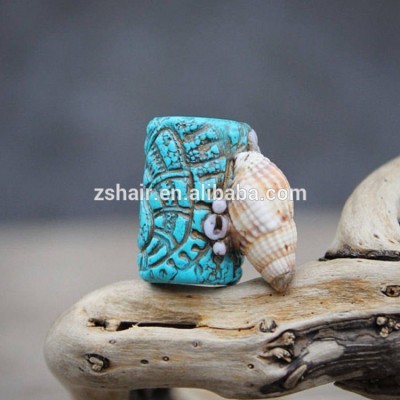 16-22mm Real Seashell Dreadlock Bead Sea Jewelry Turquoise Dread Bead