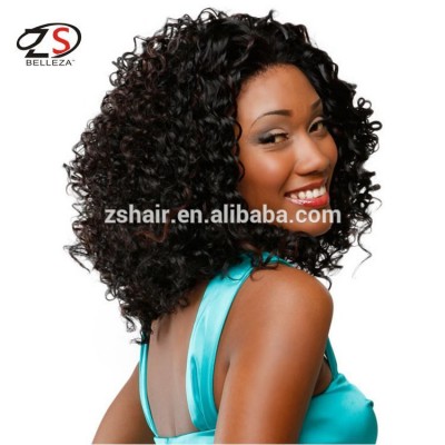 China Supplier Cheap High Temperature Fiber Afro Curly Synthetic Wig For Black Women