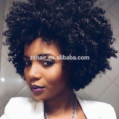 China Supplier Cheap Kinky Curly Black Color Synthetic Wigs for Afro Women